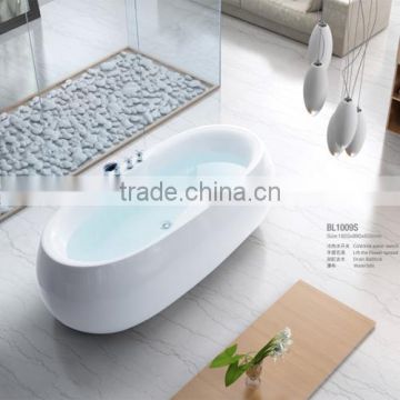 New top sale Drop-in acrylic bathtub with mix valve shower