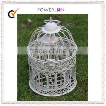 Discounted Small Bird Cage, Table Decoration Of White Mini Metal Bird Cage