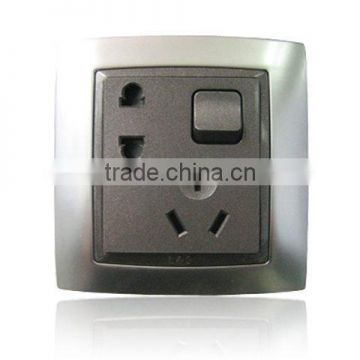10A 250V, 2/3 Pin 1 Way Switched Socket Outlet/wall socket