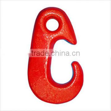 drop forged hardware alloy steel/carbon steel drop forged plastic-sprayed lifting hoist nose shape hook