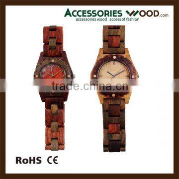 2016 colorful wooden wrist watch with your logo for woman and lady