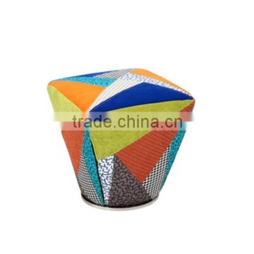 Patchwork shoes changing stool