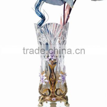 RORO Conjugal Felicity lily enamel crystal glass decorative vase flower receptacle
