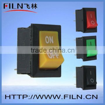 KCD1-102 green square rocker switch 3 pin