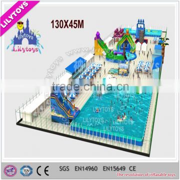 Lilytots top quality and Innovative design Ground inflatable water park for sale