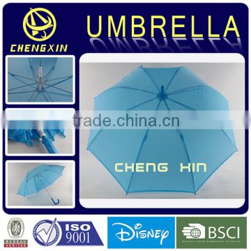 Hot sale high quality bright blue color eva rain umbrella