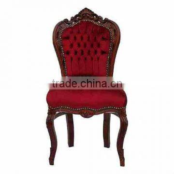 red velvet baroque chair