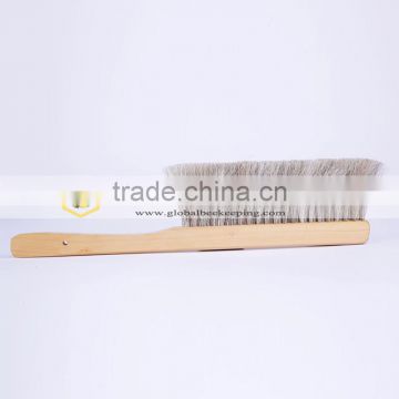 Wood handle double three row bristles horsehair bee brush