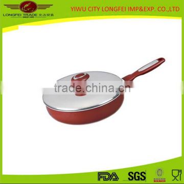 Kitchenware Red color Aluminum Tensile Wok