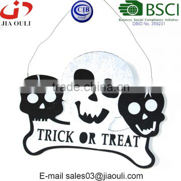 BSCI Audit Factory Halloween occasion and Event & Party Supplies, Halloween felt skull hanger
