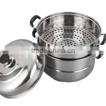 24cm Double lalyer Stainless Steel Steamer Pot Food Steamer