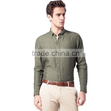 Men's long sleeve flax casual shirt