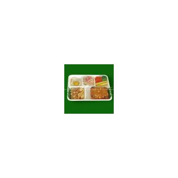 five compartments paper food tray