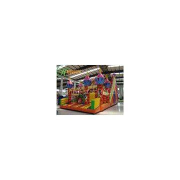 Colorful Giant Castle Inflatable Bouncy Slide With Durable Repair Kits