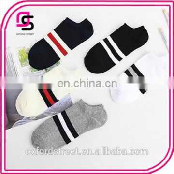 summer fashion shallow mouth stripe cotton men's socks