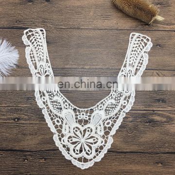 OLN15016 2017 New Neckline Embroidery Collar Lace Design For Ladies Dress