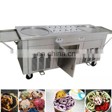 2018 New Style Double Pan roll Cold Plate Fried Ice Cream Machine fried pan machine