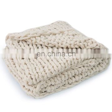 7lbs Woven Weighted Bulky Blanket Custom Wool Blanket  bamboo weighted blankets