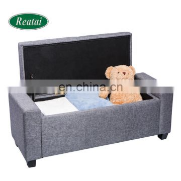 Best selling Home Furniture Fabric Soft Storage Ottoman Bench