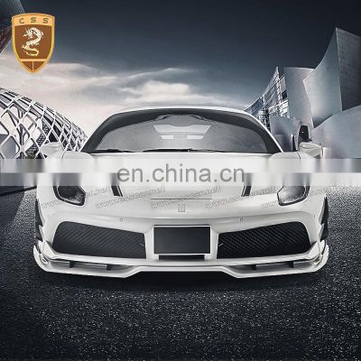 Rowen Style Carbon Fiber Front Lip Bumper For Ferra-ri 488 GTB