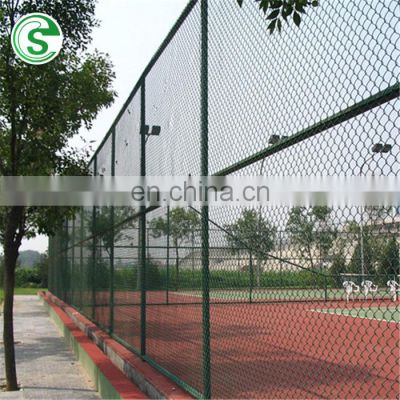 Portable chain link fence panels, galvanized wire mesh playground field security fencing