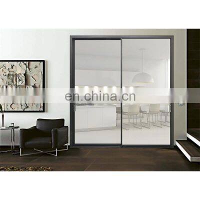 Economical frameless sliding glazed glass door