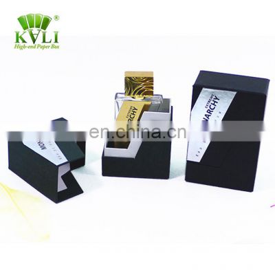 Rigid slant paperboard separated perfume box hot foil printing for perfume bottles