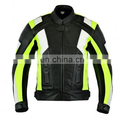 custom design Motorbike leather racing jacket Motorcycle Racing Leather Jacket with protection