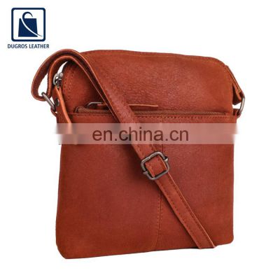 Polyester Lining Material Best Quality Eye Catching Design Genuine Leather Women Sling Bag at Reasonable Price