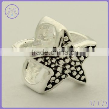 925 sterling silver starfish bead fit European sea life charms bracelet