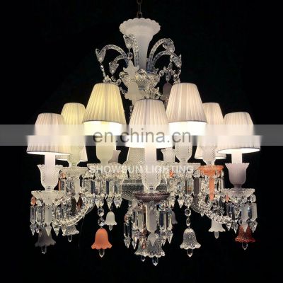 Luxury hotel home decorate pendant lighting wedding lampshade crystal chandelier