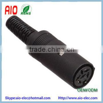 Plastic 240 degree Style 5 Pin DIN Female Solder Connnector to Create a Custom Cable Pinout