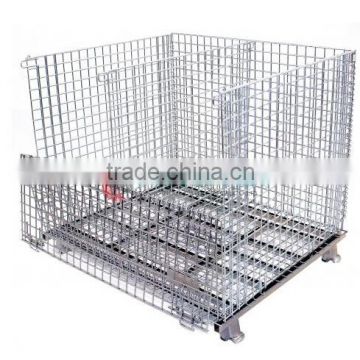 Wire Mesh Roll Container for Warehouse Pallet Rack Storage