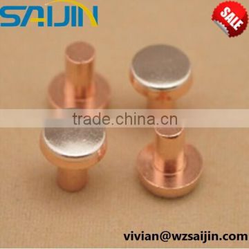 Electrical AgNi Bimetal Silver alloy contacts for push button switches