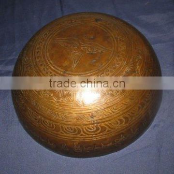 Tibetan Handmade Special Carving Singing Bowl