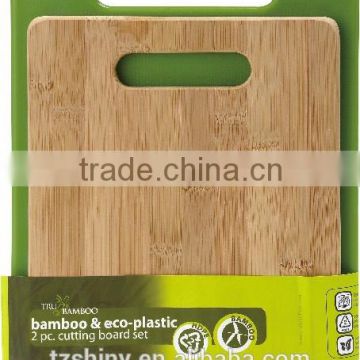 2016 Hot selling Chopping board Eco-friendly Food Grade PP and Bamboo Cutting Board Set