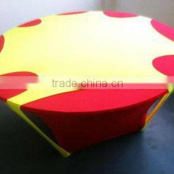 durable and washable spandex/lycra table cloth with hole for wedding banquet events