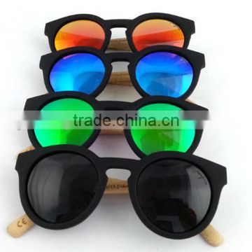 Custom made round bamboo sunglasses