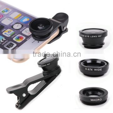 NEW Universal Wide Angle Macro Fish Mobile Phone Camera Lens, Camera Lens Cover For Mobile Phone