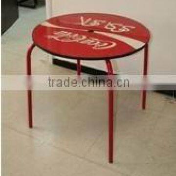 Colored round dining table