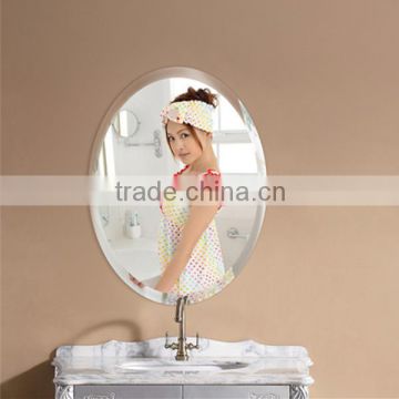 3mm Oval Shaped Beveled Aluminum Mirror For Hotal Bathroom