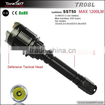 Tank007 high power highest lumen outdoor searching /working LED flashlight TR08L