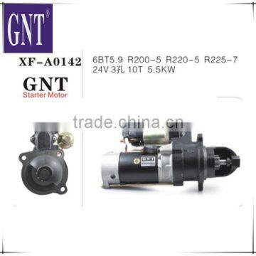 excavator engine starter motor for R200-5 R220-5 R225-7 6BT5.9