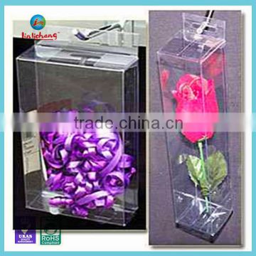 custom folding nice clear plastic flower box