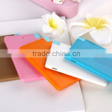 Newest Credit Card 2500mah Ultra Slim Power Bank For Smartphone