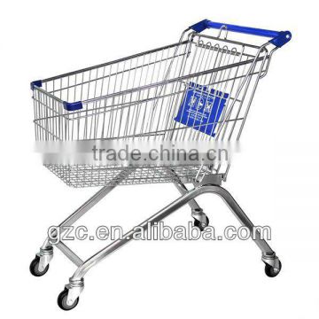 Popular European Supermarket Handy Shopping Cart Metal Shopping Trolley