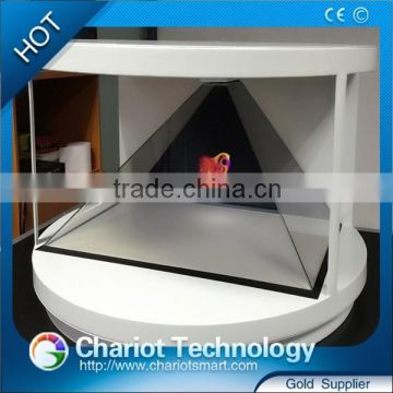 Cheap price Chariot 3d mini hologram projector showcase, pyramid, showbox.