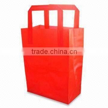 plastic high quality OEM HDPE trifold loop handle bag