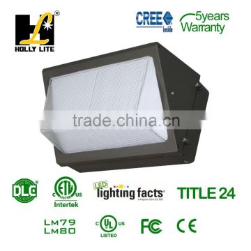 ETL DLC High bright LED Wallpack light fixture 90W equal to 250 Metal Halide lamp 5 years warranty