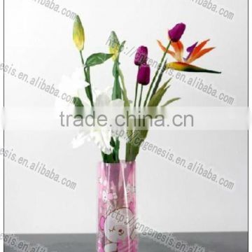 2016 plastic folding flower vase collapsible flower vase